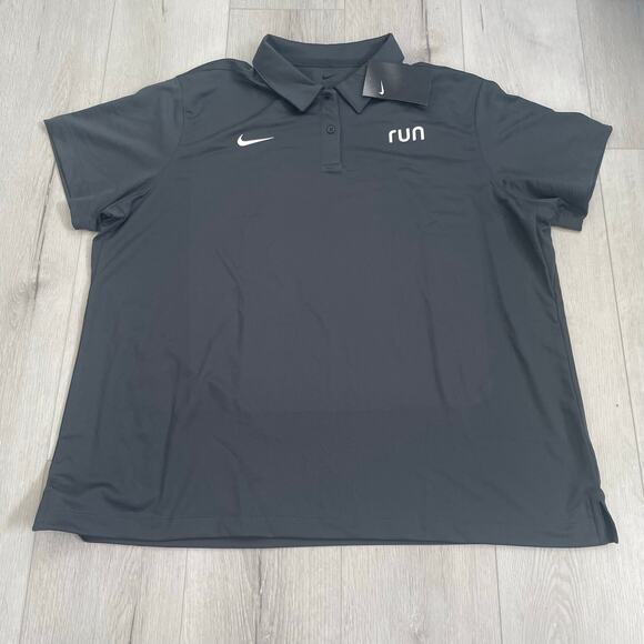 Nike RUN Women’s Polo Shirt Size XXLarge Gray NWT - Picture 1 of 11